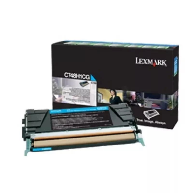 Värikasetti Lexmark C748H3CG 10 000 sivua syaani