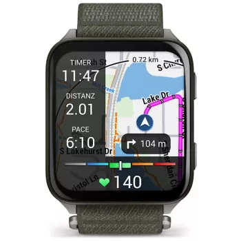 Garmin Venu X1 5,08 cm (2 tuumaa) AMOLED digitaalinen 448 x 486 pikseliä kosketusnäyttö harmaa Wi-Fi GPS (satelliitti)