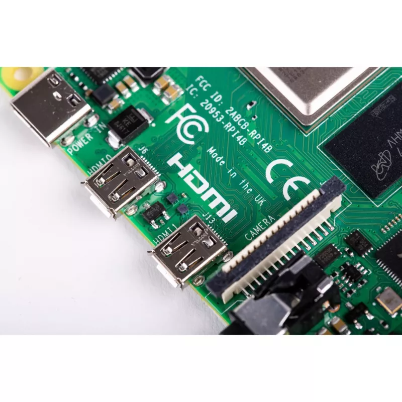 Raspberry Pi 4 Model B yhden piirilevyn tietokone, Broadcom BCM2711 1,5 GHz, 2 GB LPDDR4, vihreä