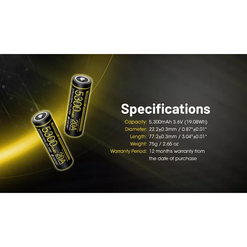 AKKU LADATTAVA LI-ION 3.6V/NL2153HPI(5300MAH) NITECORE