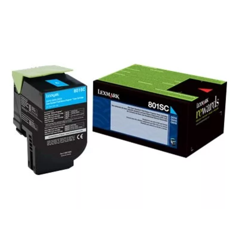 Värikasetti Lexmark 802SC 2000 sivua syaani