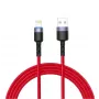USB-Lightning-datakaapeli Tellur, 3A, 1,2 m, LED-ilmaisin, punainen