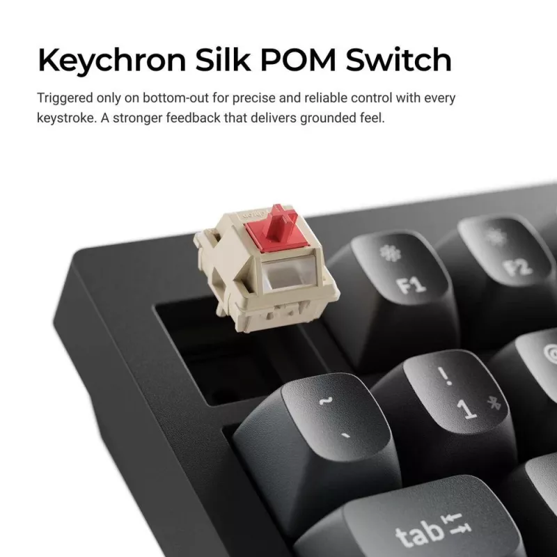 Mekaaninen näppäimistö Keychron V1 Ultra 8K — 75 % QWERTY, Bluetooth, johdollinen, RGB, musta