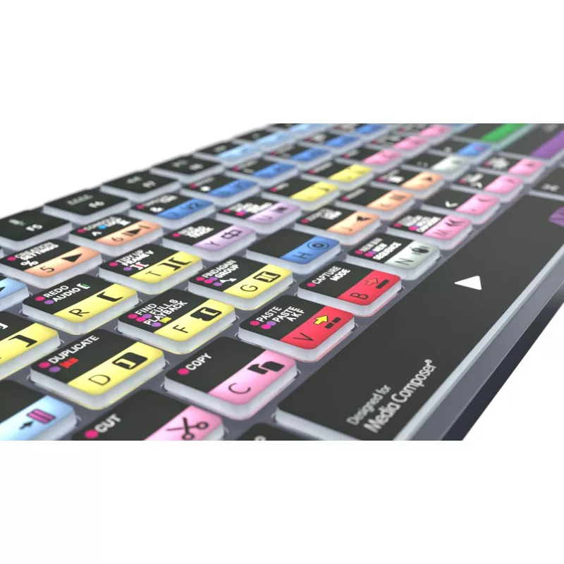 Logickeyboard Avid Media Composer - Pro Titan UK Mac - näppäimistö - QWERTY