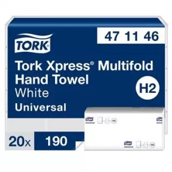 Taittopyyhepaperi Tork Xpress Multifold Universal H2, 2-kerroksinen, 23,4 x 21,3 cm (20 kpl)