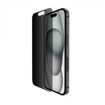 Belkin ScreenForce Pro - näytönsuoja puhelimeen - 2,5D - lasi - tietosuojasuodattimella - lasi - Apple iPhone 14 Pro, 15 (OVA147ZZ)