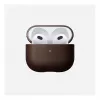Nahkainen AirPods-kotelo Nomad V3 Rustic Brown — suojaava nahkakansi AirPods-latauskotelolle