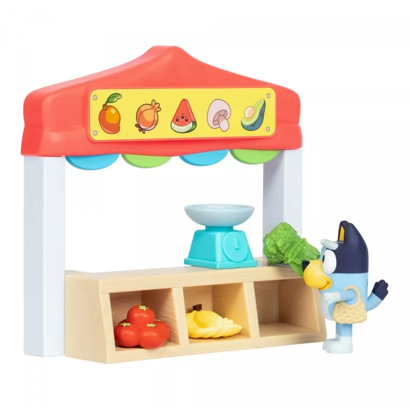Leikkihahmosetti TMTOYS Mini Bluey ruokakauppa BLU17555 – minihahmosetti leikkihetkiin