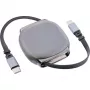 USB-C-kaapeli InLine 35850, 100W Power Delivery, 0,80 m, musta/harmaa