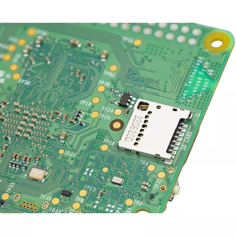 Yhden piirilevyn tietokone Raspberry Pi 5 kehitysalusta — 2400 MHz Arm Cortex-A76, jopa 16 GB LPDDR4x, MicroSD, USB 3.2, Wi‑Fi 5