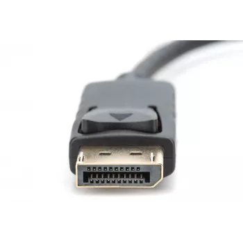 DIGITUS sovitin DisplayPort uros - HDMI A naaras DisplayPort standardi 1.1a UL20276 sertifioitu AWG28 (DB-340400-001-S)