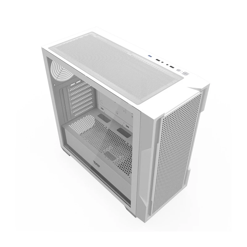 Darkflash DS900 Mesh PC-kotelo ilman tuulettimia (valkoinen)
