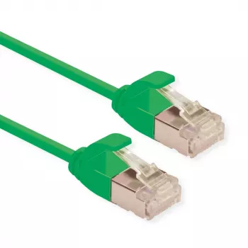 ROLINE DataCenter - patchkaapeli - RJ-45 (M) - RJ-45 (M) - 1,5 m - U/FTP - CAT 6a - halogeeniton, valettu, rastinniskasuoja, säie - vihreä, pantone 3278C (21.15.3334)
