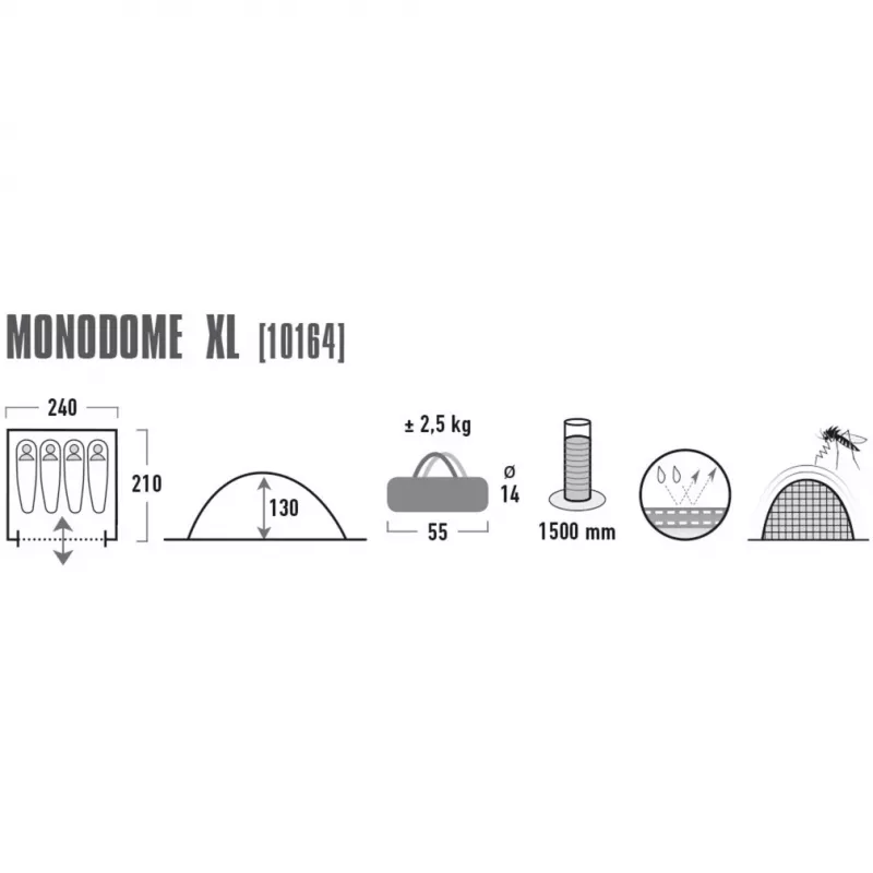 High Peak Monodome XL sininen kupoli-/iglu-teltta 10164
