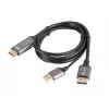 HDMI(M)->DISPLAYPORT(M)-KAAPELI 1M 4K MUSTA LANBERG
