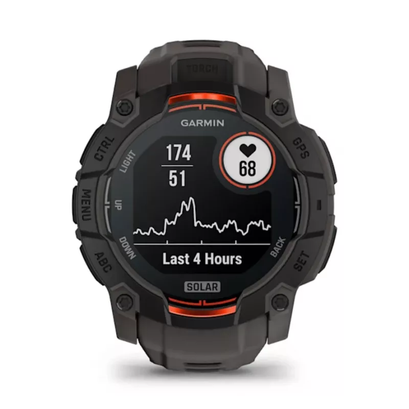 Garmin Instinct 3 Solar GPS-älykello 1,3 tuuman MIP 176x176 kosketusnäyttö musta
