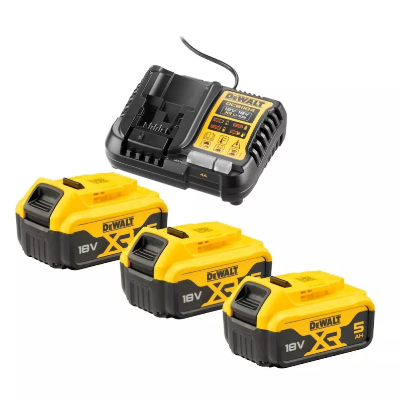 DeWalt DCK429P3T-QW yhdistelmäsarja DCD805 + DCG405 + DCH273 + DCF850, 18 V musta, keltainen