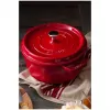 Yksittäinen pata Staub Cocotte 24 cm kirsikka