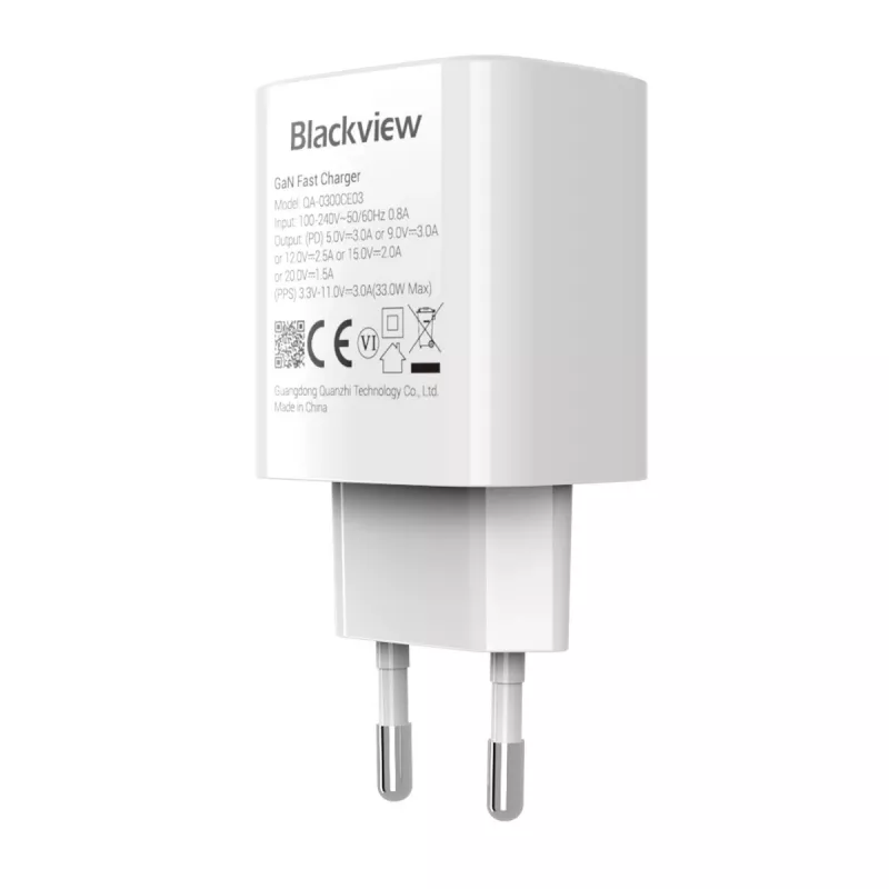 Laturi BLACKVIEW CHAR-33W/BV USB-C 33W pikalataus, musta