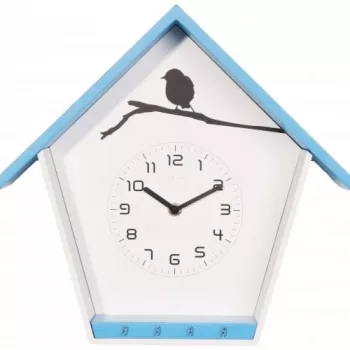 NeXtime kello 3109bl Cuckey, 30,5x33x11 cm, seinäkello, sininen/valkoinen