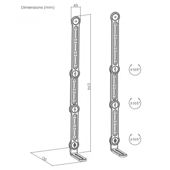Maclean yleinen VESA-teline soundbarille, max. 15 kg, MC-335
