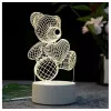 Yövalo Extralink HOME 3D sydän optinen harha yöpöytävalo USB