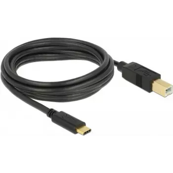 USB-kaapeli DeLOCK 83666 USB 2.0 3 m USB C USB B musta