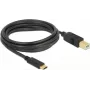 USB-kaapeli DeLOCK 83666 USB 2.0 3 m USB C USB B musta