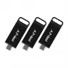 PNY Elite 128 GB USB-C 3.2 Gen 1 muistitikku, 3 kpl:n pakkaus (Retail)
