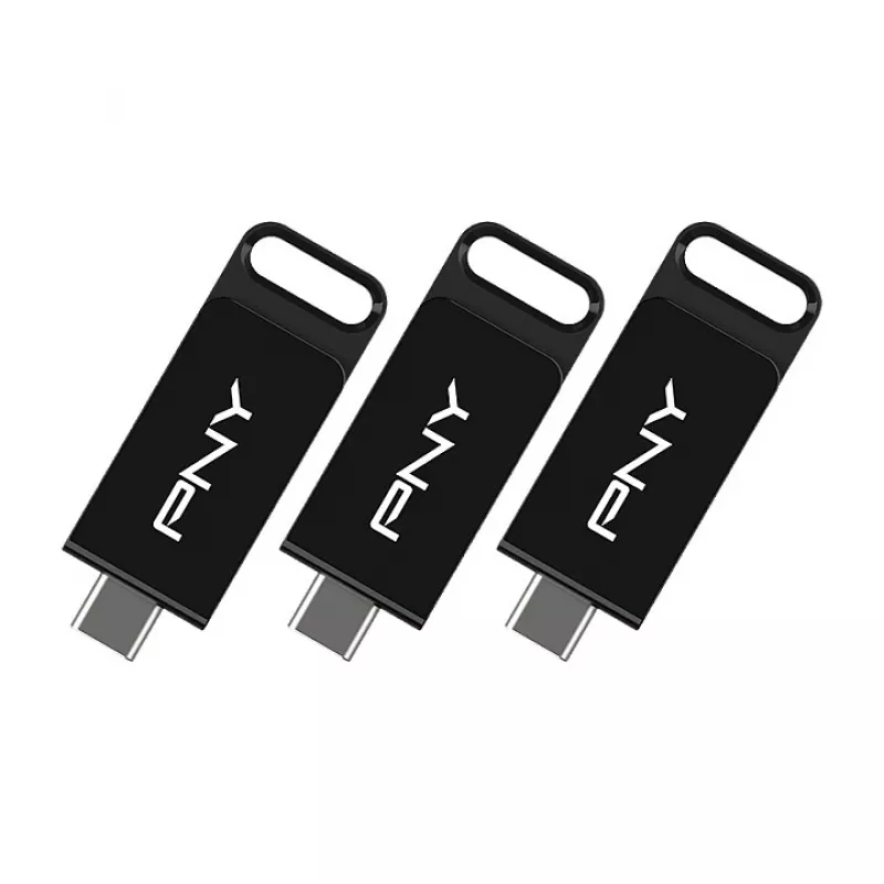PNY Elite 128 GB USB-C 3.2 Gen 1 muistitikku, 3 kpl:n pakkaus (Retail)
