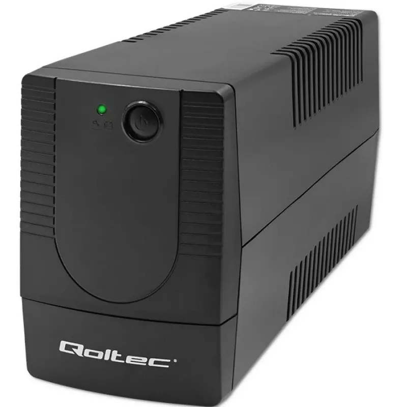 Qoltec 53772 UPS (keskeytymätön virransyöttö) Line-Interactive 0,65 kVA 360 W 1 AC-lähtö