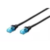 CAT 5e U-UTP -patchkaapeli 0,25 m musta