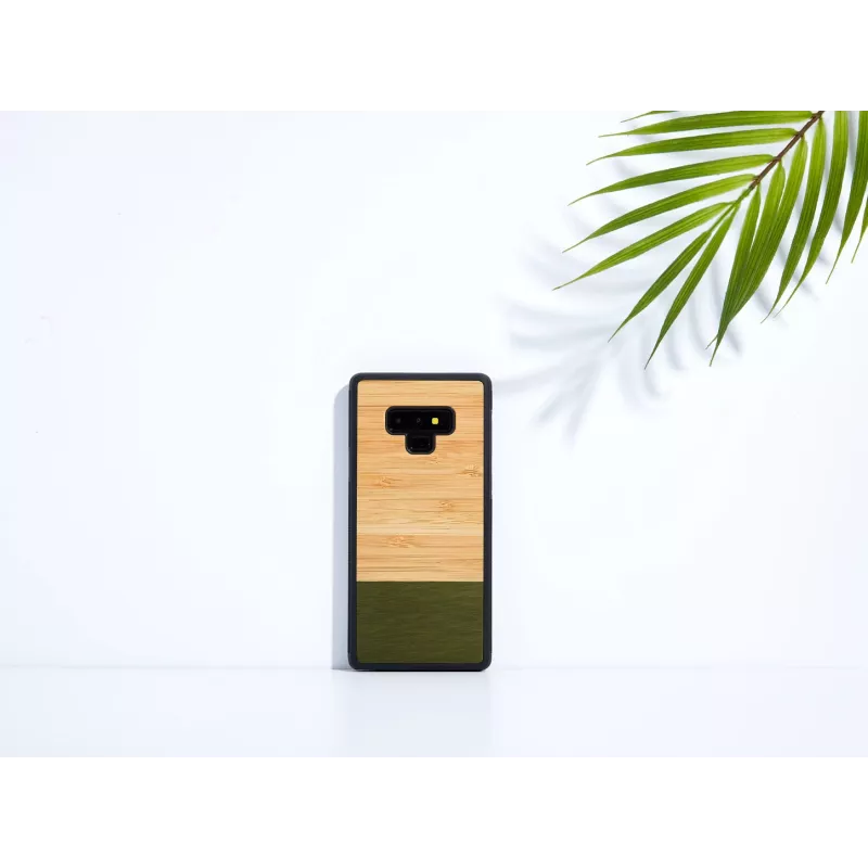 Man and wood -älypuhelinkotelo Samsung Galaxy Note 9:lle — bambumetsä musta