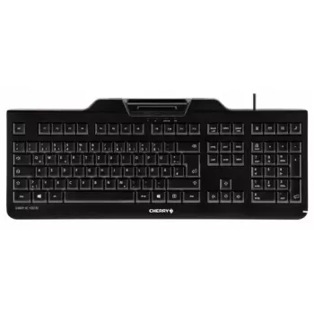 CHERRY KC 1000 SC näppäimistö yleiskäyttöinen USB AZERTY belgialainen musta