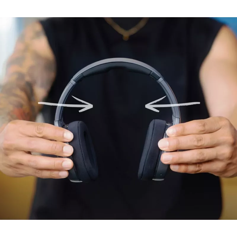 Skullcandy Crusher 540 Active S6EVW-T992 over-ear-kuulokkeet, langattomat ja langalliset, Bluetooth, Sensory Bass, 40 h akku, taittuvat, Black Coal