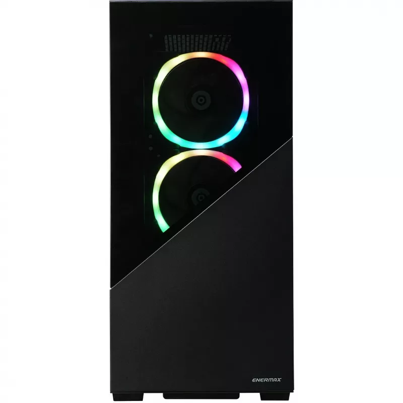 Enermax K8 - Midi Tower - PC - musta - ATX - micro ATX - Mini-ITX - SPCC - karkaistu lasi - pelaaminen (ECA-EK8-BB-ARGB)
