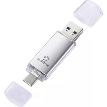 Renkforce RF-USBOS-220 USB-muistitikku 32 GB hopea RF-6684362 USB-A, USB-C® (RF-6684362)