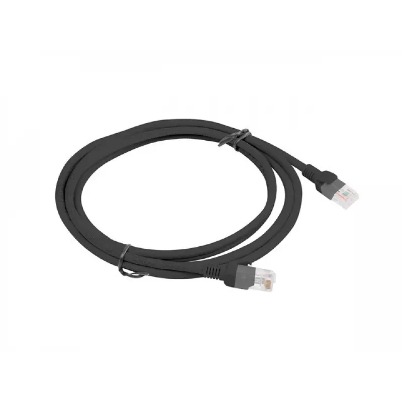 Lanberg PCU6-10CC-0200-BK Cat.6 U/UTP -kytkentäkaapeli, 2 m, musta