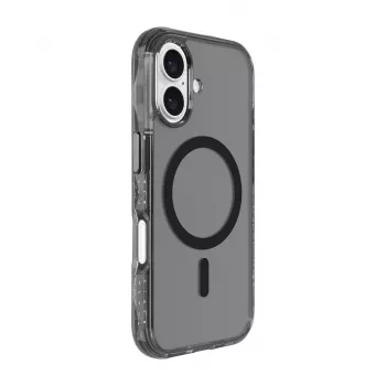 Suojakotelo LAUT CRYSTAL MATTER X iPhone 16 -sarjalle läpinäkyvä musta