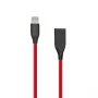 Silikonikaapeli USB-Lightning, 1 m (punainen)