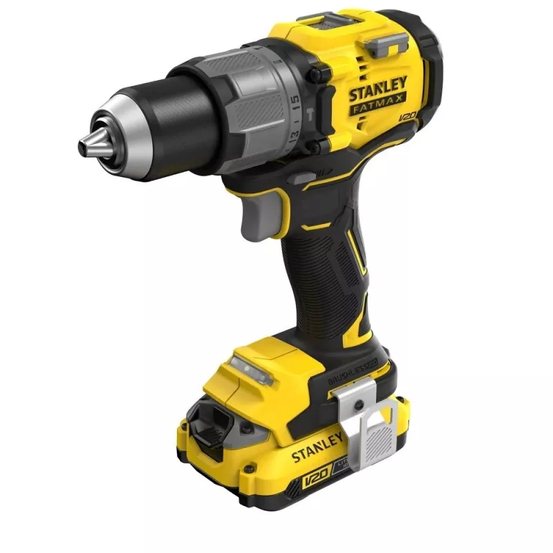 Akkuporakone STANLEY FatMax V20 SFMCD726D2K 18V, 2x 2Ah Li-Ion, 80 Nm, 2-vaihteinen, LED