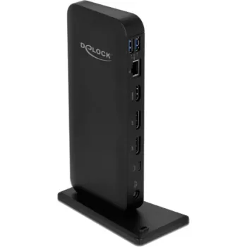 Delock USB Type-C DP 1,4 -telakointiasema 4K – telakointiasema – USB-C 3,2 Gen 2 – HDMI, DP – 1GbE – 85 wattia (87746)
