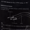 Gembird 2,5 m, 3,5 mm/2xRCA, M/M audiokaapeli musta, punainen, valkoinen