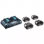 MAKITA virtalähdesarja 18V (BL1850Bx4+DC18RD) MAKPAC