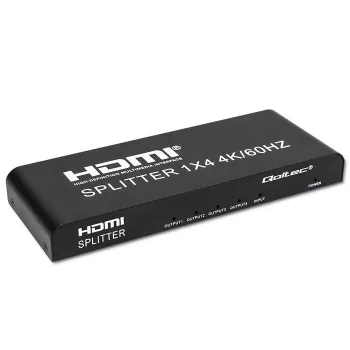 Qoltec 51799 aktiivinen HDMI-jakaja 4 x HDMI 4K x 2K | 6 Gb/s | 60 Hz