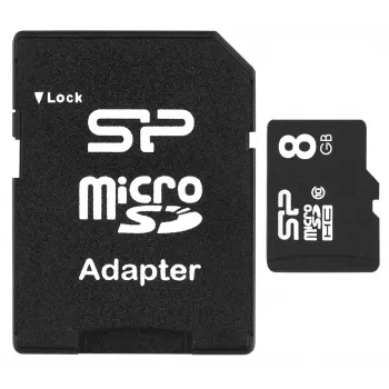 Silicon Power SP008GBSTH010V10SP muistikortti 8 GB MicroSDHC Class 10