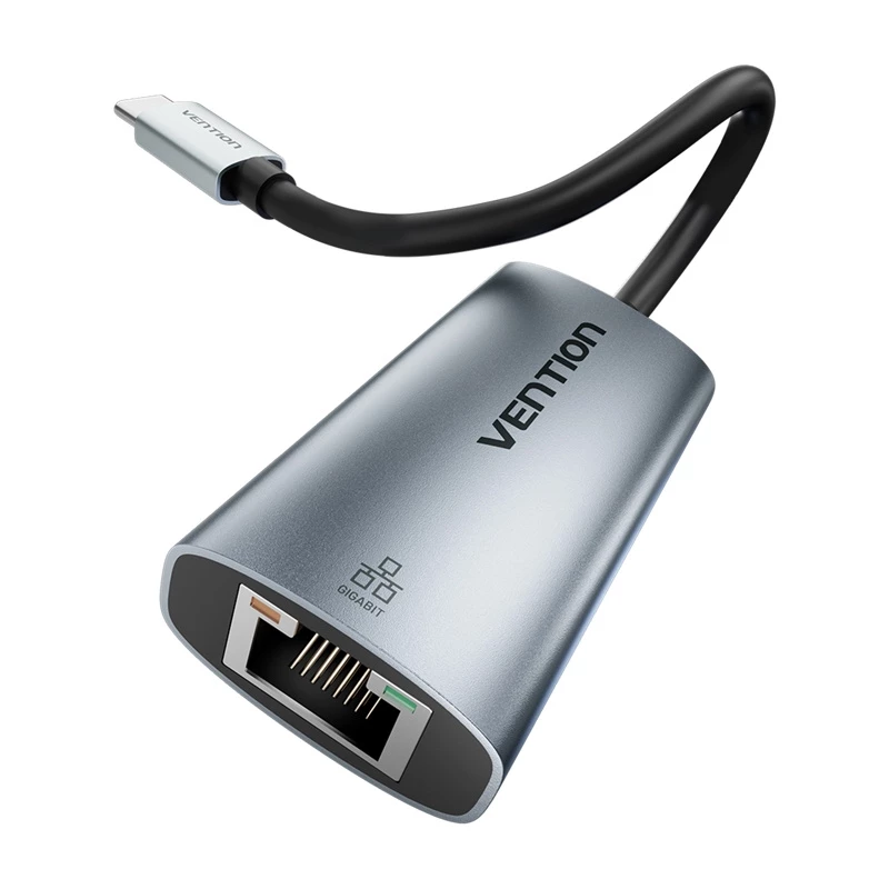 Vention CFP USB Type-C–Gigabit Ethernet -sovitin 1000 Mbit/s, harmaa