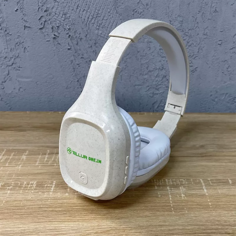 Kuulokkeet Tellur vihreä Bluetooth over-ear-kuulokkeet Pulse Foldable Cream TLL511441