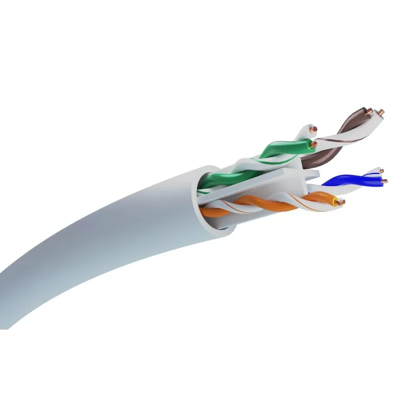 Verkkokaapeli Extralink Twisted pair CAT6 UTP (U/UTP) V2 Indoor 100M harmaa
