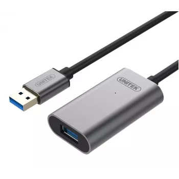 Unitek USB 3.0 -aktiivinen jatkokaapeli, 10m, alumiini, Y-3005